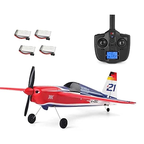 CHUTRU RC-flygplan, 2,4 G fjärrkontroll, borstlöst motorflygplan, 3D & 6G stuntt-RC-glidare, LED, RC-glidare, fast vingplan, 100 m, avståndsstabilitet, flyg, RC-flygplan